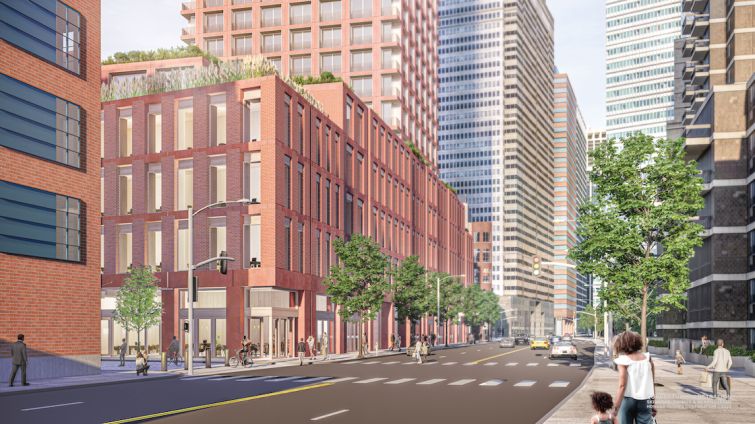 250 water street rendering, south facing view