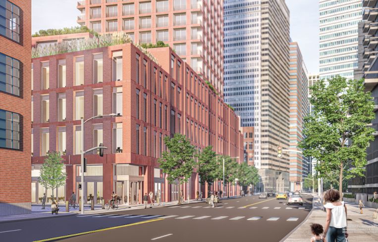 250 water street rendering, south facing view