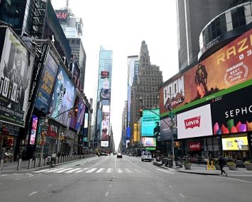 times square during coronavirus shutdown