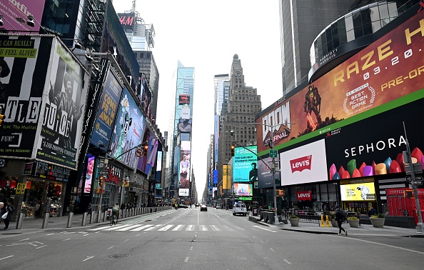 times square during coronavirus shutdown