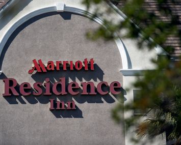 Signage on a Marriott-branded Residence Inn.