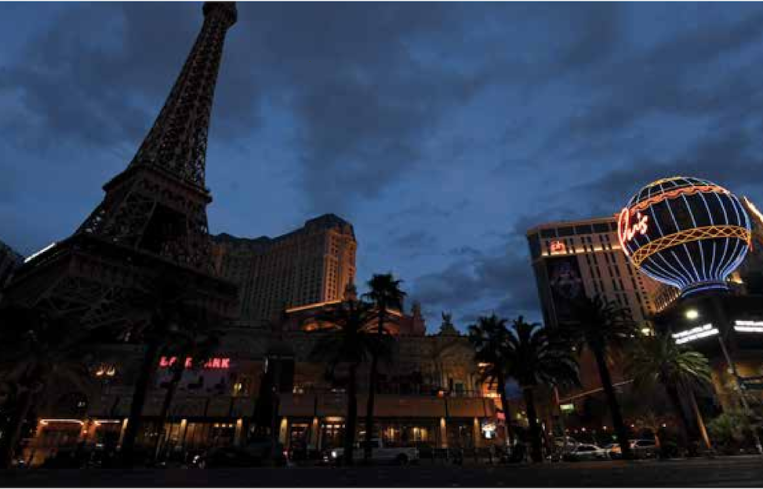 NO DICE: The spread of coronavirus effectively closed down Las Vegas and its famed casinos in mid-March.