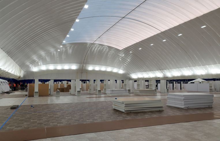 the bubble columbia coronavirus field hospital