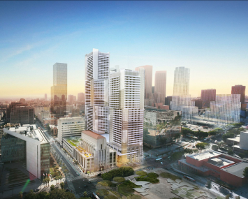 Onni Group's project would add two towers with more than 1,100 condos in the heart of Downtown Los Angeles.