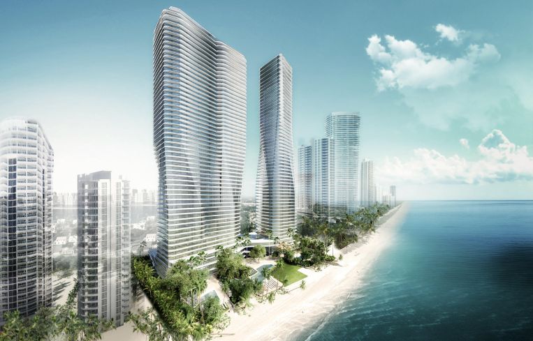 A preliminary rendering of 18801 Collins Avenue.