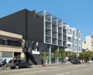 A rendering of the mixed-use development at 1178 Folsom Street in San Francisco.