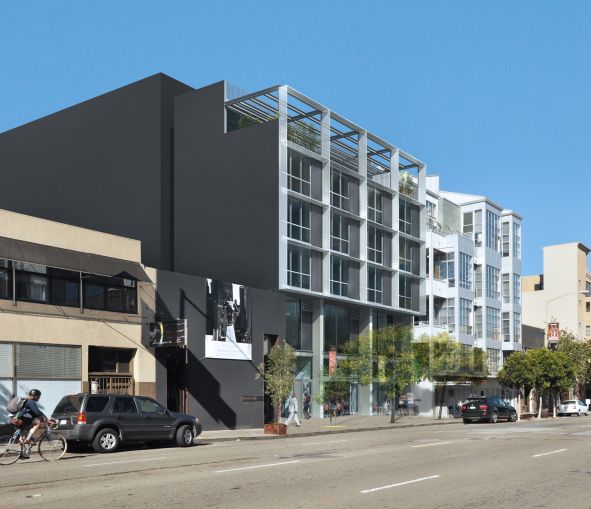 A rendering of the mixed-use development at 1178 Folsom Street in San Francisco.