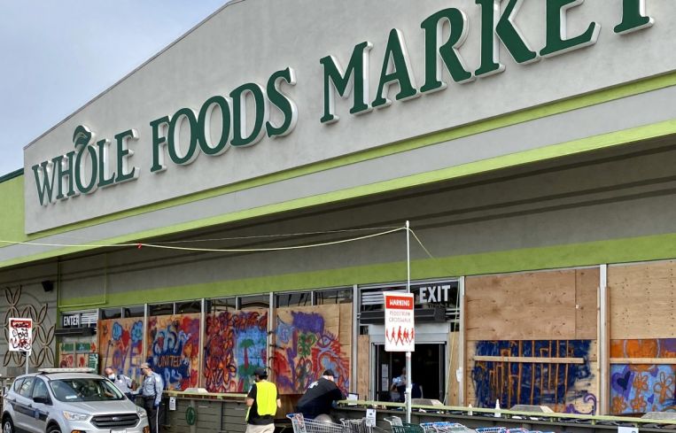 The Whole Foods on Third, across from the Original Farmers Market and The Grove, was looted over the weekend.