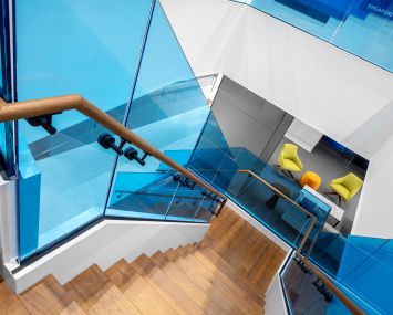 TPG Architecture designed new two-floor offices for financial tech firm Broadridge Financial Solutions at 605 Third Avenue.