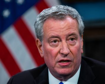 New York mayor Bill de Blasio.