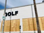 GOLF, the apparel store by award-winning hip-hop artist Tyler the Creator, is boarded up on Fairfax Avenue.