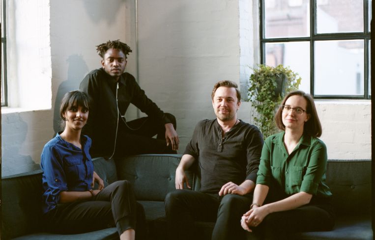 Lane team members Nimra Alam, product manager, co-founders Kofi Gyekye and Clinton Robinson, and CCO Rhea Claus.