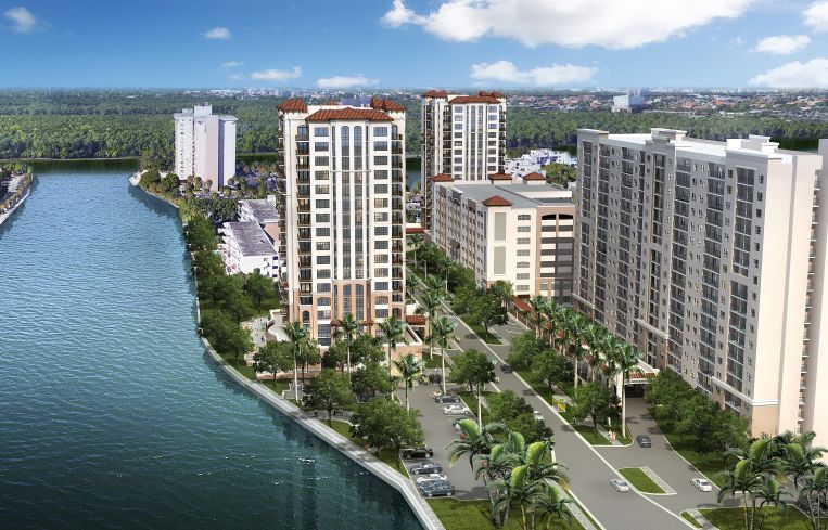 A rendering of Las Marinas Apartments in Sunny Isles Beach, Fla.