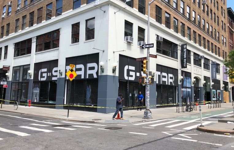 The exterior of G-Star's Soho store.