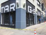 A looted G-Star Jeans on Lafayette Street in Soho. 