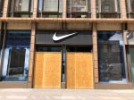 The Nike store on Broadway in Soho was apparently untouched, thanks to hired security.