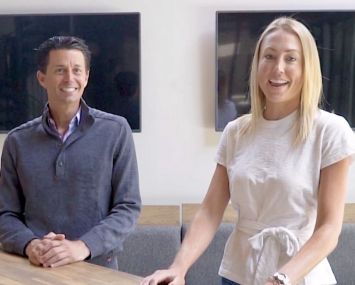 Newmark Knight Frank's Ryan Harding and Jennifer Frisk.