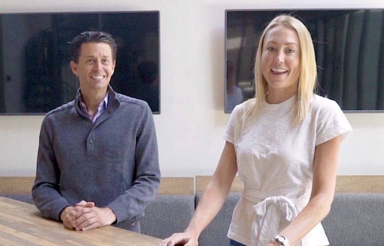 Newmark Knight Frank's Ryan Harding and Jennifer Frisk.