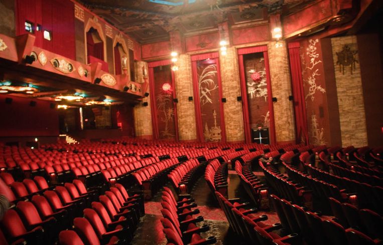 Capacity will be limited in each theater to 25 percent, or 100 people, whichever is less. Above, the iconic TCL Chinese Theatre on Hollywood Boulevard.