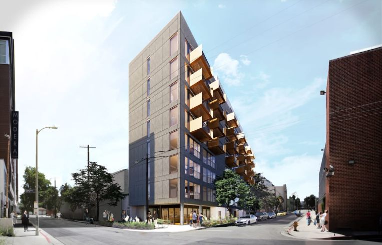 The multifamily project is located at 1621 North McCadden Place near Sunset Boulevard and the Hollywood Walk of Fame.
