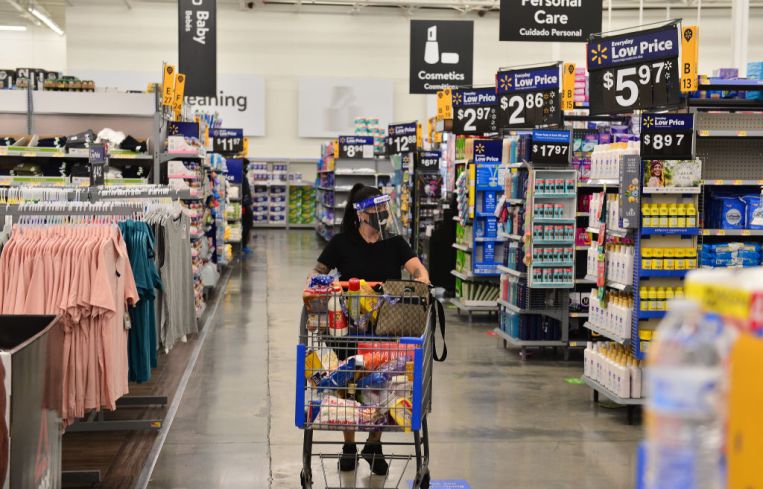 Shopper in Walmart