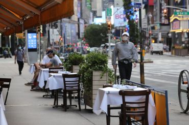 Even with outdoor dining and drinking, restaurants and bars in New York City continue to struggle and pay rent. 