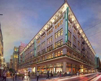 A rendering of the potential redevelopment at 801 S. Broadway in Downtown Los Angeles.