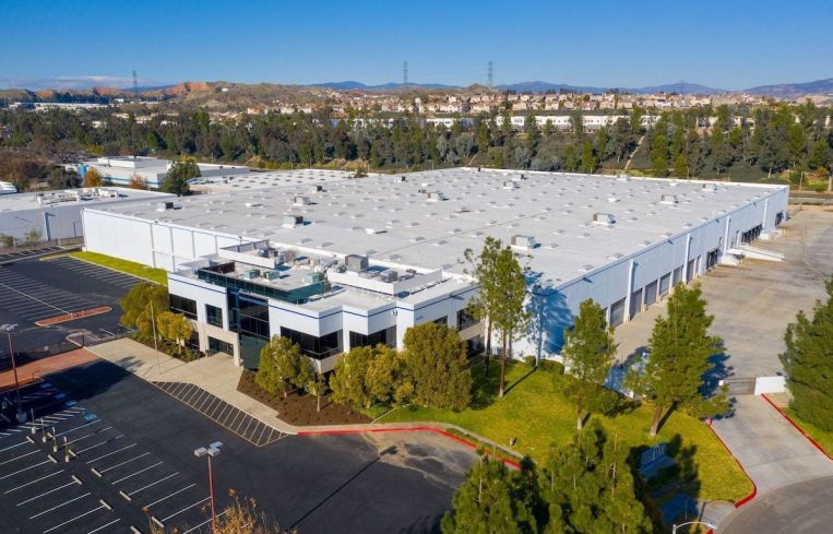 The property at 24903 Avenue Kearny spans more than 214,400 square feet.