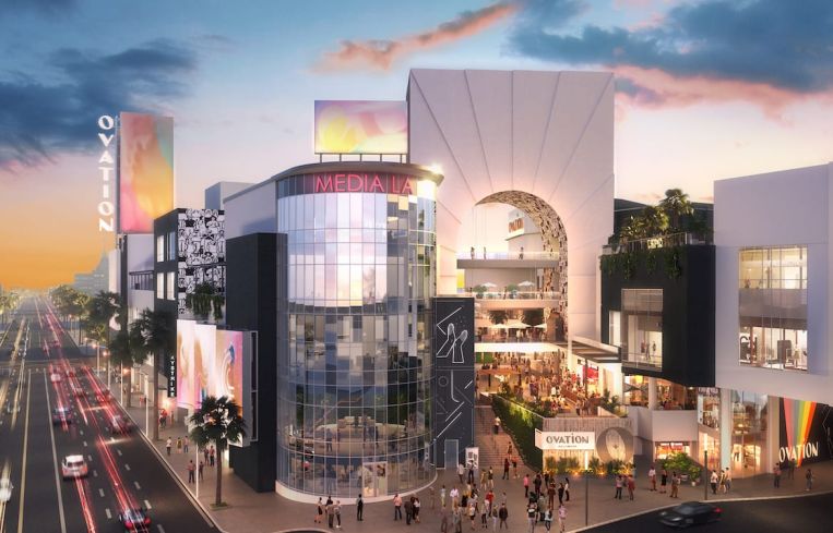 The 7.6-acre retail property will be repositioned and rebranded as Ovation Hollywood in a $100 million makeover.