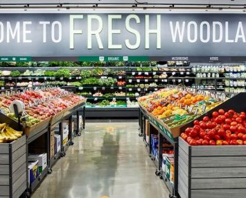 The 35,000-square-foot Amazon Fresh at 6245 Topanga Canyon Boulevard in Woodland Hills.