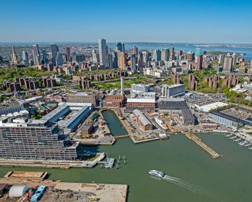 Aerial view of the Brooklyn Navy Yard.
