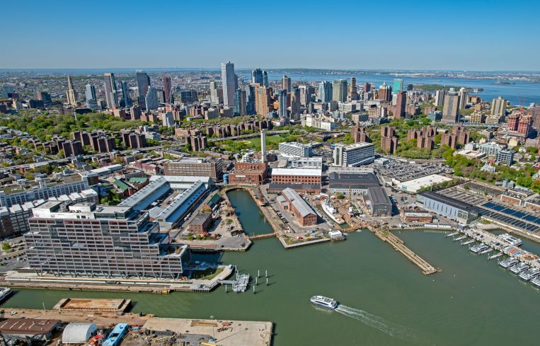 Aerial view of the Brooklyn Navy Yard.