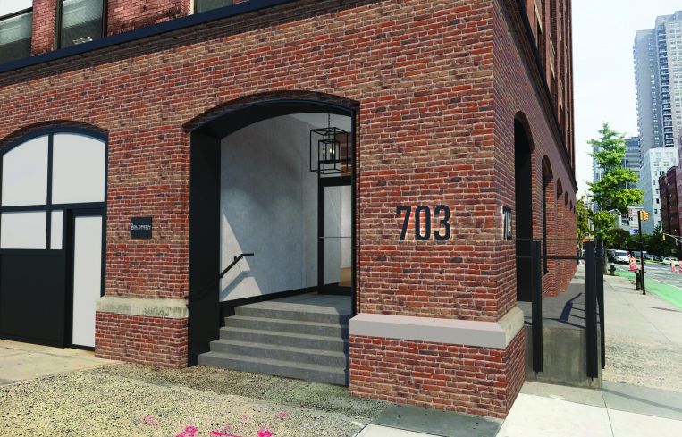 The six-story property, a former piano factory, is also getting new entrances.