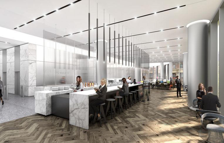 Another view of the lobby cafe.
