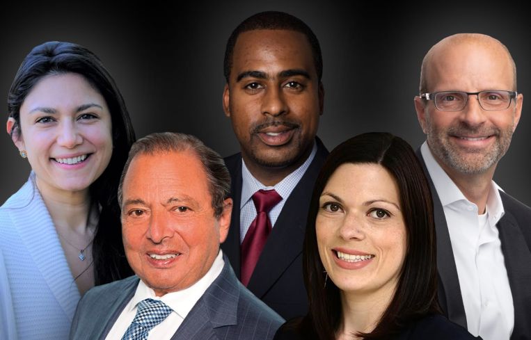A collage of five individuals.