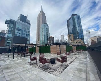 Roofdeck at 136 Madison Avenue.