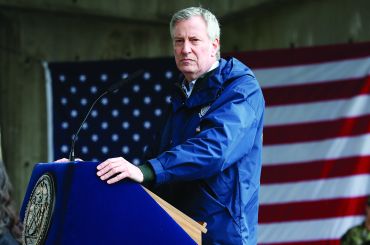 Mayor Bill de Blasio restarted work on $17 billion worth of public construction projects across the five boroughs after suspending most public design and construction work early in the pandemic.