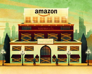 Large spaces once occupied by New York City department stores may become office spaces or food halls. One of the most high profile recent examples was Amazon's take over of the former Lord & Taylor flagship store on Fifth Avenue.