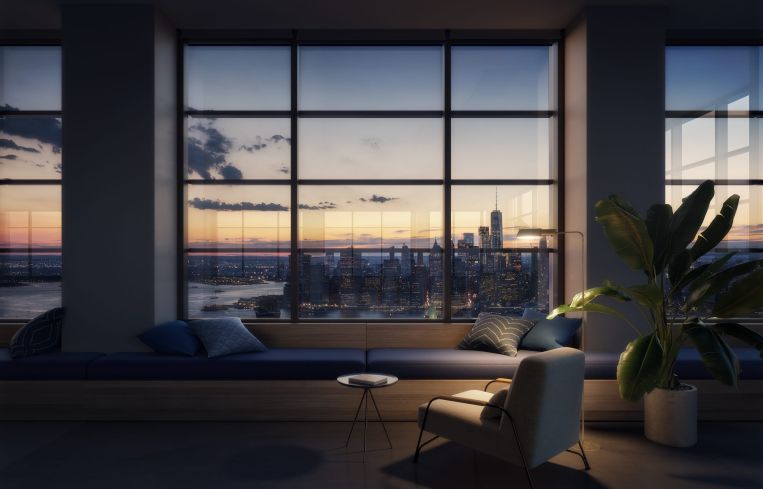 Architecture firm FXCollaborative was the building's first tenant, taking 40,000 square feet on the lower floors.