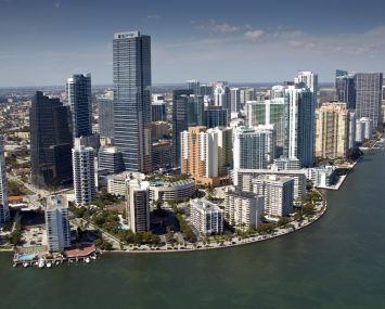 An aerial view of Miami.