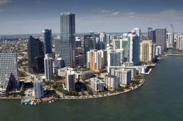 An aerial view of Miami.