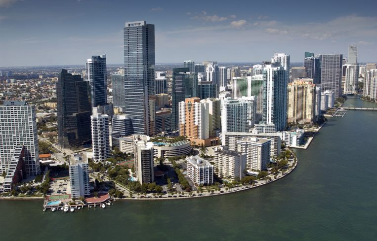 An aerial view of Miami.