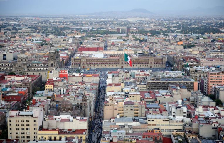 mexico city aerial view