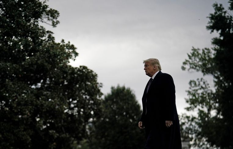 President Donald Trump on Oct. 1, just prior to his COVID-19 diagnosis.