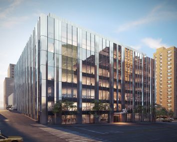 The former Chrysler showroom and ABC television studio building will be reclad with a glass and aluminum facade in order to change its look and maximize energy efficiency.