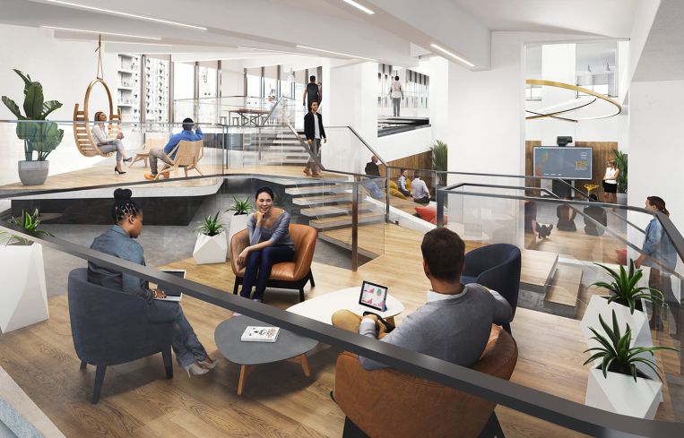 Another image of how the ramp will be turned into seating space.