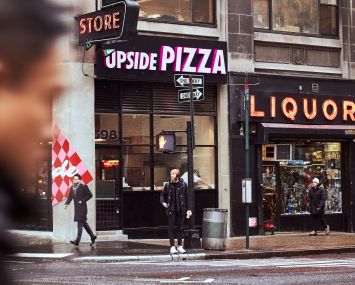 Upside Pizza, Times Square.