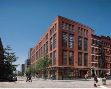 A rendering of the luxury hotel at 456 Greenwich Street.
