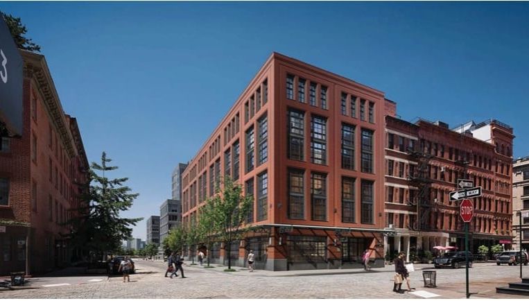 A rendering of the luxury hotel at 456 Greenwich Street.