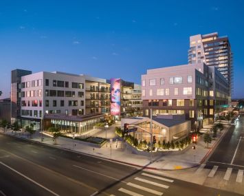 Designed by Joey Shimoda of Shimoda Design Group, the Netflix on Vine development covers a full block at 1341 Vine Street.